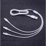 Qasul Yeni Nesil Kopmaz Bükülmez Samsung Huawei Xiaomi Iphone Oppo Pocco Infinix Uyumlu Çoklu Şarj Aleti Cihazı Kablosu Type-C Micro Lightning 3lü Şarj Kablo Çoklukablo