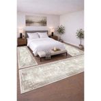 Qatalina Modern Tasarımlı 3’lü Yatak Odası Halı Takımı Kaymaz Taban Otel Şıklığında 2 adet 80x150+80x300