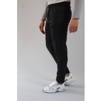 qavnas Siyah Unisex Scuba Kumaş Slimfit Arka Cepli Düz Paça Alt