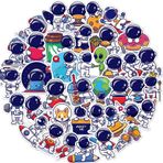 Qaxrocyn Gençler Erkek Kız Çocuklar için Su Geçirmez Astronot Çıkartmaları, Dizüstü Bilgisayar için Karikatür Vinil Uzay Gezgini Çıkartmaları Su Şişesi Bardak Bisiklet Bagaj Telefon Şişeleri Karalama Defteri,