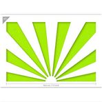 QBIX Güneş doğumu şablonu, güneş şablonu, Rising Sun – A5 boyut, tekrar kullanılabilir, çocuk dostu, kendin yap şablonu, boyama, fırınlama, el sanatları, duvar, mobilya için