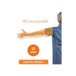 QBR Home 90 Cm Uzun Naylon Eldiven. Lastikli (10'LU PAKET)