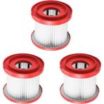 Qcuiil Milwaukee M18 Islak Kuru Elektrikli Süpürgeler (0880-20, 0970-20) ve M12 Islak Kuru Elektrikli Süpürgeler Için 3'lü Paket 49-90-1900 Hepa Filtreler (Yurt Dışından) - Süpürge ek yedek parça