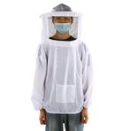 Qcwwy Arıcılık Koruyucu Elbise, Açık Arıcılık Koruyucu Peçe Takım Elbise Nefes Arıcı Koruyucu Kıyafet Arıcı Güvenlik Koruma Malzemeleri (WHITE)