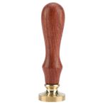Qcwwy Balmumu Sızdırmazlık Damgası, Ahşap Balmumu Sopa Retro Tipi Sızdırmazlık Balmumu Pulları Ahşap Saplı, Çıkarılabilir Pirinç Damga Kafası Düğün Nişan Partisi Davetiyesi Için
