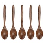 Qcwwy Dayanıklı Kayın Tahta Kaşık Seti, Vintage Tasarım, Rahat Tutuş, Isıya Dayanıklı, Yerden Tasarruf, Temizlemesi Kolay (Wenge ahşap 18 noktalı kaşık)