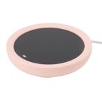 Qcwwy Kahve fincanı ısıtıcı, elektrikli kahve fincanı ısıtıcısı, USB şarjlı, sıcaklık ayarlı kendinden ısıtmalı plaka, çay suyunu ısıtmak için, kakao sütü içecekleri (pembe)