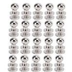 Qcwwy Kemer Çantaları Için Pirinç Perçinler, Kararlı Tokluk, Kolay Kurulum, Oksidasyon Direnci Ile 20 Set Dayanıklı Donanım Aksesuarları (7X6mm)