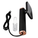 Qcwwy Konfeksiyon Buharlı Ütü, 20 ML Kapasiteli Dönebilen El Mini Taşınabilir USB Fişi Buharlı Ütü Makinesi Ev Seyahat Yurtlar Için Giysi Kumaş Kırışıklıkları (BLACK)