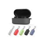Qcy T1s/t2c Siyah Bluetooth Kulaklık İçin Silikon Koruma Kılıf+ Anahtarlık