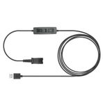 QD Kulaklık USB Adaptör Kablosu Plantronics QD ile Uyumlu (Hızlı Bağlantı Kesme) Kablolu Kulaklık, Hat İçi Ses Sessiz Kontrollü USB Fişi, Bilgisayar Dizüstü Bilgisayar, Mac UC Skype Lync Softphone