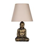 Qdec Modern Dizayn Bej-Gold Buda Abajur