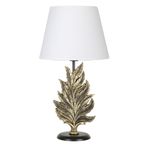 Qdec Modern Dizayn Gold Beyaz Yaprak Abajur