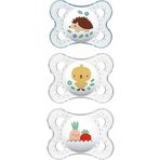 Qedii Mam Clear Collection Emzik Değerli Paket (3'Lü Paket), Mam Emzik 0-6 Ay, Bebek Emziği, Erkek Bebek,