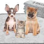 Qeils Yeniden Kullanılabilir Köpek Pedleri, Köpekler için 2 Paket Yıkanabilir Pee Pedleri, Su Geçirmez Kaymaz Wee Wee pad, Lazımlık, Sandık, Oyun Parkı, Yatak, Kanepe için Emici ve Sızdırmaz Eğitim
