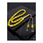 QELA COLLECTION Kişiye Özel Harfli Beyrut Kehribar Tesbih Kapsül Kesim – Kutulu Hediyelik Tesbih
