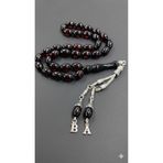 QELA COLLECTION Kişiye Özel Harfli Kehribar Tesbih Arpa Kesim – Kişiye Özel Harfli – Ahşap Kutulu Hediyelik Tesbih