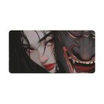 QEOPGNE Büyük Mouse Pad Oyun Mousepad Japon Fantezi Kadın Samuray Anime Kız Masa Mat Klavye ve Mouse Mat için Kaymaz Kauçuk Masa Pedi 30 x 60 cm