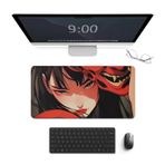 QEOPGNE Büyük Mouse Pad Oyun Mousepad Japon Kadın Samuray Anime Kız Havalı Masa Mat Büyük Mousepad Genişletilmiş Klavye Bilgisayar Pedi Ofis Masası Organizatörleri ve Aksesuarları 30x60 cm