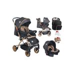 QESSO Baby Aqua Bebek Arabası Çift Yönlü Gold Travel Puset Termal Çanta Yağmurluk Hediyeli