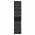 Qfit Apple Watch Uyumlu 42/44 mm Milano Loop Siyah Çelik Kordon
