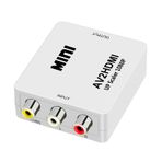 QGECEN Mini Kompozit AV 3RCA CVBS HDMI Video Ses Dönüştürücü Kutusu Adaptörü 720 p 1080 Upscaler USB Şarj Kablosu ile Laptop DVD VHS VCR PS2 Wii