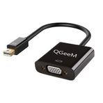 Qgeem QG-HD17 Siyah Mini Display Port to VGA Dönüştürücü