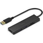 Qgeem QG-UH05 UH05 Type-C Hub 5 In 1 Micro Sd + USB 3.0 Çoğaltıcı Adaptör 20 cm - Siyah