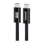 Qgeem Qg05 Type-c To Type-c Usb5 Pd Data Kablosu Ve Çevirici 240w 80gbps 8k 60hz 1.2 Metre Siyah