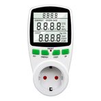 QGUQSSL Balkon enerji santrali için elektrik ölçüm cihazı, güç ölçüm cihazı, mini PV sistemi mini güneş enerjisi sistemi 3680 W, enerji maliyeti ölçüm cihazı, priz için elektrik sayacı (3680 W)