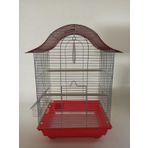 Qh 1218a Kuş Kafesi 34,5x28x54,5 Cm Kırmızı Kanarya Muhabbet Kuşu İçin