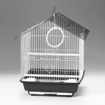 Qh Kus Kafesi 30X23x39 Ucgen Catili Siyah H89101-R Kanarya Muhabbet Kusu İcin