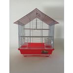 Qh Kuş Kafesi 34.5 X 28 X 45.5 Cm Kırmızı Muhabbet Ve Kanarya İçin Renkli Kafes