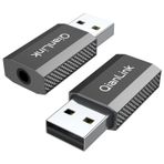 QianLink USB - 3,5 mm Jak Ses Adaptörü (2'li Paket), USB'den Ses Jakı Adaptörü Kulaklığına, USB A'dan 3,5 mm'ye TRRS Dişi, Kulaklık, Mac, PS4, PS5, PC, Dizüstü Bilgisayar, Masaüstü Bilgisayarlar, Linux,