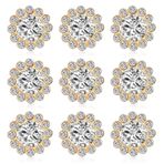 Qianyu 100 adet 12 mm parıltılı suni elmas düğmeler ayçiçeği dikiş giysi düğmeleri vintage çiçekler papatyalar kadınlar için yedek toka DIY takı el işi dikiş deri el işi kumaş dekorasyon