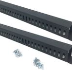 QiaoYoubang 2 Paket 1U 19 İnç Kablo Yöneticisi Yatay Raf Montajı 24 Yuvalı Metal Parmak Kanalı Tel Düzenleyici Kapak ve Montaj Vidaları ile Sunucu Rafı için, Siyah (24S2P)