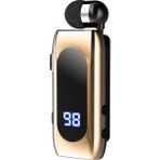 Qichu Lavalier 5c Arayan Titreşimli Kablosuz Araç Geri Çekilebilir Bluetooth Kulaklık (Yurt Dışından) - Altın