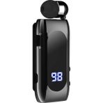 Qichu Lavalier 5c Arayan Titreşimli Kablosuz Araç Geri Çekilebilir Bluetooth Kulaklık (Yurt Dışından) - Siyah