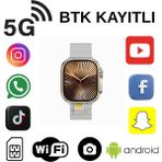 Qifit Hw Ultra 3 Call 5g Android Amoled Ekran Gps, Nfc, Kamera Yapay Zeka Destekli Akıllı Saat Btk Kayıt - 36 mm - Beyaz