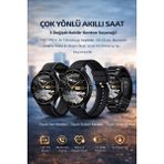 Qifit Hw7 Pro+ Akıllı Saat 1.46" Hd Ekran | Bluetooth Arama | Nabız & Oksijen Ölçer | Uzun Pil Ömrü | Sesli Asistan | Su Geçirmez - Siyah