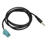 Qiilu Araç Ses Kablosu, ABS 3.5mm AUX Stereo Giriş Adaptörü Renault Clio/Megane/Espace/Kangoo/Laguna/Scenic/Trafic 2005-2011 için Fit (Siyah)