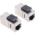 Qincao Çoğaltıcı Ftp Çinko Alaşım Modülü Jak Konnektörü Ethernet Lan Ağ Kablosu Genişletici Adaptör 1 Adet RJ45 Keystone Cat6 Korumalı Modüler (Yurt Dışından)