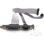 Qincao Pcı Yuvası Başlığı Seri Db9 Pin Com Için Paralel DB25 Pin Lpt Kablosu Paralel Lpt Yazıcı Com Seri Bağlantı Noktası Için Braket ile (Yurt Dışından)