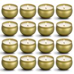 qinxiang Kokulu Mumlar Hediye Seti, 16 Paket Doğal Soya Balmumu Seyahat Teneke Kavanoz Mumları Aile Toplantıları için 70 ml Aromaterapi Mumları için, Festival Mumları