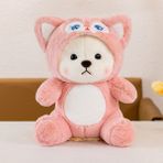 Qiqi Shop Şapka Ayı Peluş Oyuncak Sevgililer Günü Doğum Günü Hediyesi (Yurt Dışından) - Pembe - 28 cm