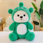 Qiqi Shop Şapka Ayı Peluş Oyuncak Sevgililer Günü Doğum Günü Hediyesi (Yurt Dışından) - Yeşil - 28 cm