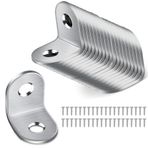 QIRUIRED 20 Adet 90 Derece Paslanmaz Çelik Açı 20x20mm 40 Vida ile | Masa, Sandalye, Raf ve Pencere Yapımı için Atölye için Yüksek Dayanıklı Mobilya Bağlantısı | Montaj Aksesuarları Dahil