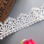 Qiuda 3 metre oyuk çiçekli piko fisto dantel şerit şerit şerit 3 cm genişlik Vintage stil beyaz kenar süslemeler kumaş işlemeli aplike dikiş el işi düğün gelin elbisesi kendin yap parti kıyafetleri nakış