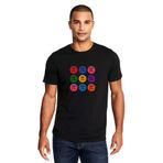 Qivi 14 Mart Dünya Pi Günü Dj Baskılı Siyah Erkek Örme T-shirt