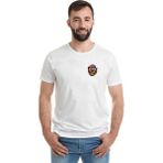 Qivi 3D Gözlük 3 Boyutlu Gözlük Göğüs Baskılı Beyaz Erkek Örme Tshirt